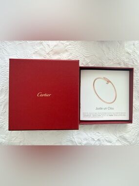 Cartier OUTER BOX for Gold Juste un Clou Bracelet with bracelet pamphlet